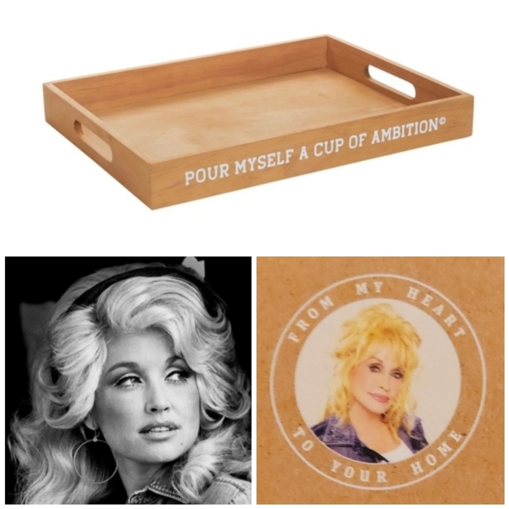 Dolly Parton 'Cup Of Ambition' Wooden Tray NEW!